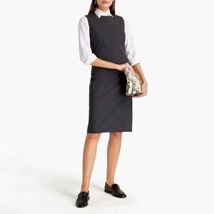 Theory Eano Stretch Wool Dress in Charcoal Size 8